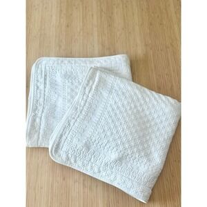 Historic Charleston‎ Foundation Set of 2 Euro Pillow Sham Ivory Cotton Matelasse